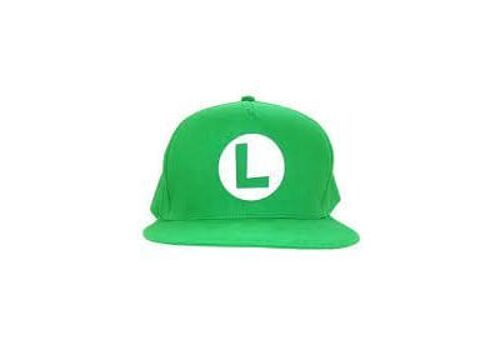 Casquette Luigi Nintendo, Coton Vert, Taille 58 Cm, Produit Officiel.