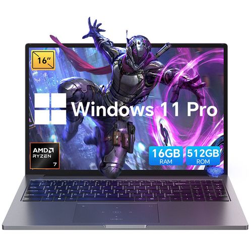 PC Portable Gamer Blackview GamiBook 8, 16"" FHD+, RAM 16Go 512Go SSD, AMD Ryzen 7 7435HS, Windows 11 Pro Ordinateur Portable - Gris