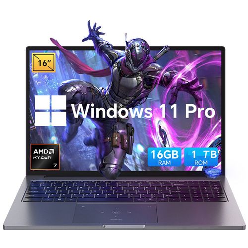 PC Portable Gamer Blackview GamiBook 8, 16"" FHD+, RAM 32Go 1To SSD, AMD Ryzen 7 7435HS, Windows 11 Pro Ordinateur Portable - Gris