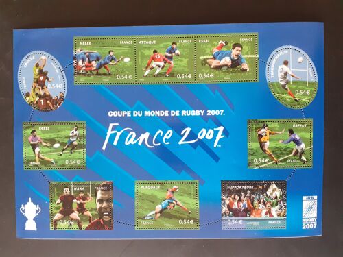 Timbres France 2007 Coupe Du Monde De Rugby
