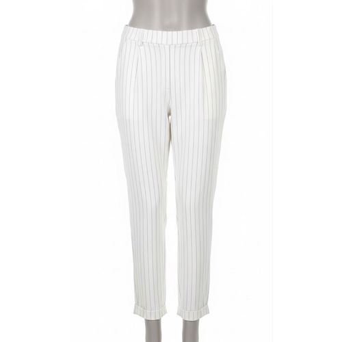 Pantalon Blanc À Fines Rayures Verticales - Zara - Taille 36