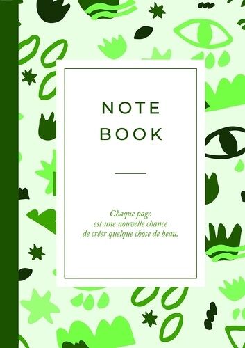 Carnet Motifs Vert