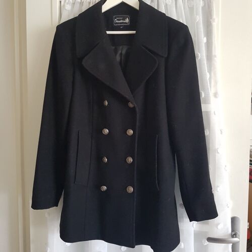 Caban Femme Noir T. 42/L 80 % Laine