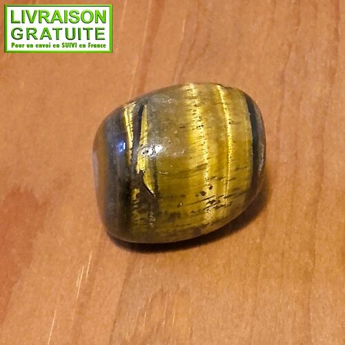 Pierre Roulée Oeil De Tigre D'Afrique Du Sud 2,8 Cm 23,47 Gr (Réf 1)