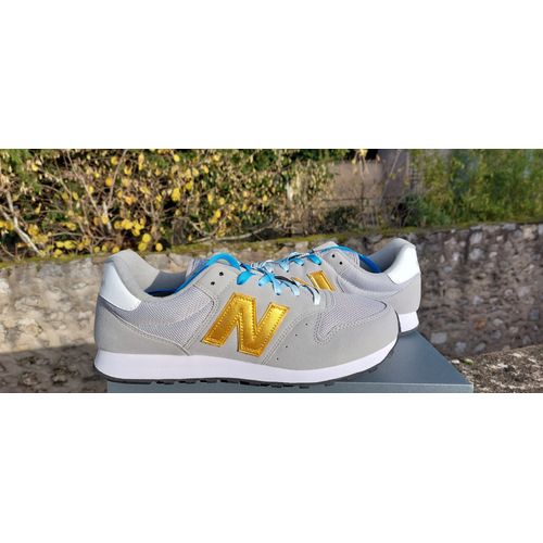 😍 Unique 😍 Baskets Neuves New Balance Uniques, Taille 45 / Personnalisées, Gris Et Or