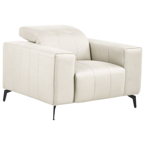 Fauteuil OMMEL Cuir PU Beige clair