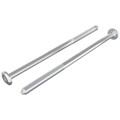 vidaXL Vis pour meubles 2 pcs Argenté M6 x 120 mm Acier