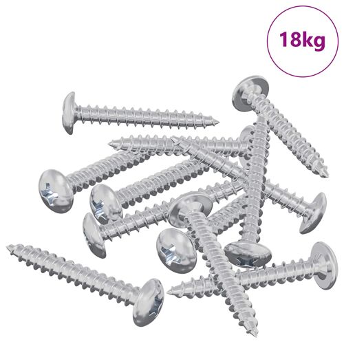 vidaXL Vis en bois 8451 pcs Argenté Acier