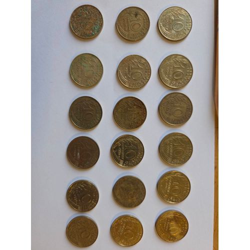 Lot De Pièces De 10 Centimes De Francs