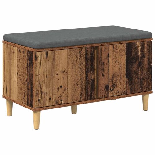 vidaXL Banc d'entrée avec coussin Bois ancien 60 x 38 x 46 cm