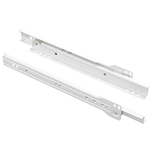 vidaXL Glissière de tiroir 2 pcs Blanc 250 mm Acier