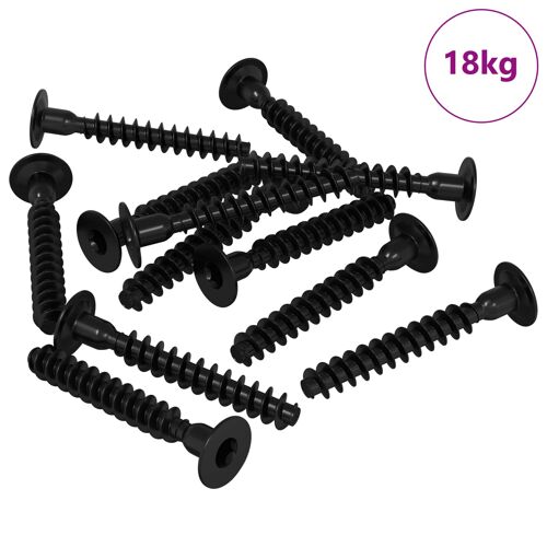 vidaXL Vis à tête de capuchon à douille 5143 pcs Noir Fer