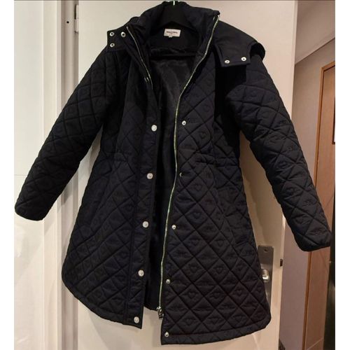 Doudoune Sonia Rykiel Longue À Capuche Noir12 Ans Parfait État 