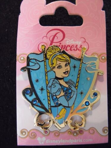 Rare Pins Disney Disneyland Paris : Ecusson Princesse Cendrillon + Strass