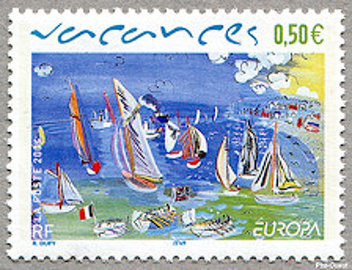 Europa : Les Vacances Oeuvre De Raoul Dufy Année 2004 N° 3668 Yvert Et Tellier Luxe