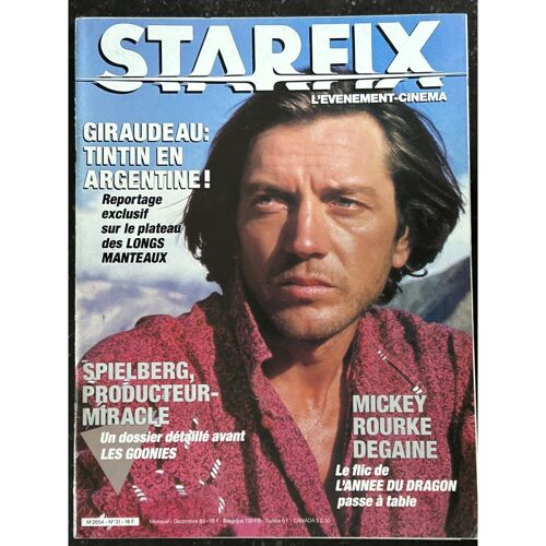 Starfix 031 1985 Cover Bernard Giraudeau Spielberg Mickey Rourke + Poster Goonies