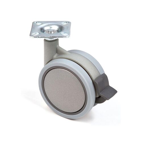 Roulette de meuble 75mm avec bande souple et frein