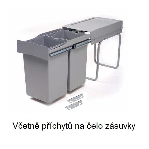 Trieur À Déchets Linea 222dm Pour Porte 300mm 2x14l