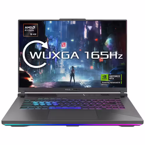 ASUS ROG Strix G16 G614PH-RV007W AMD Ryzen 9 8940HX Ordinateur portable 16" WUXGA 16 Go DDR5-SDRAM 1 To SSD NVIDIA GeForce RTX 5050 Wi-Fi 6E (802.11ax) Windows 11 Home Noir et Gris