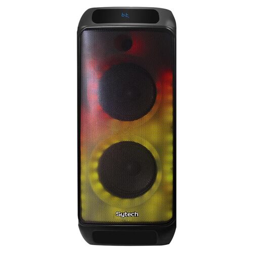 Sytech LEDFLOW Enceinte portable stéréo Noir 60 W