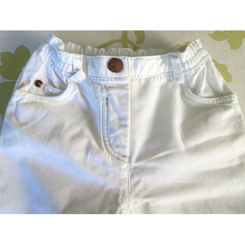 Pantalon Baby Dior Taille 3 Mois Blanc Avec Strass Tbe