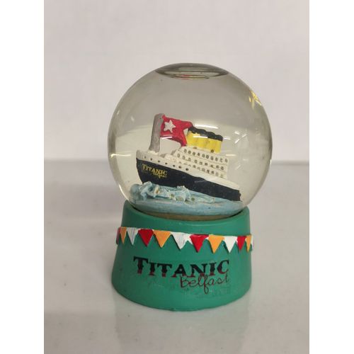 Boule A Neige Titanic Belfast Hauteur 6 Cm Rare