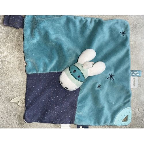 Doudou âne paco super héros Noukie’s play to grow peluche hochet bébé Noukies bébé soft toy baby donkey mask stars comforter new born 