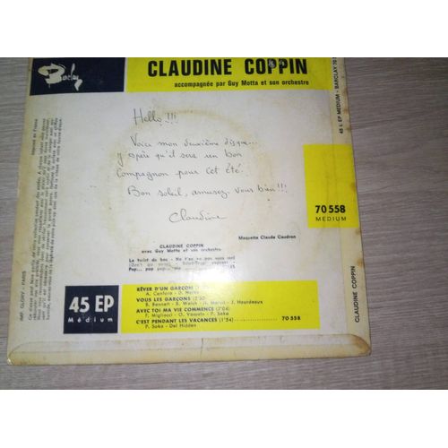Vinyle Vintage Dédicacé Par Claudine
