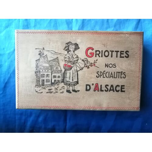 Boite Ancienne En Bois - Griottes Nos Spécialités D Alsace