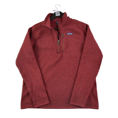 Reconditionné - Pull Polaires Homme Manches Longues Rouge Patagonia - Motif Chiné - Col Montant - Taille L - Homme - Rouge