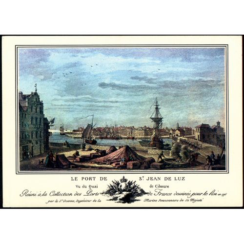 Carte Postale N° 7181 , St-Jean De Luz , 64 , Vieilles Gravures Du 18e Siècle , Le Port De St-Jean De Luz , Gravure D'Ozanne De 1776 , 1980