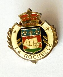 Pins La Rochelle 17 Charente Maritime Bordure Blanche Blason Couronne