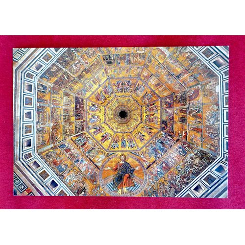 Carte Postale Florence. Baptistère De Saint Jean Baptiste. Intérieur De La Coupole Décorée Avec Des Mosaïques. Cp Italie. Carte Postale Italie.