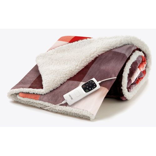 Imetec CaldoPlaid Couverture chauffante 150 W Gris, Couleur rouille Velours