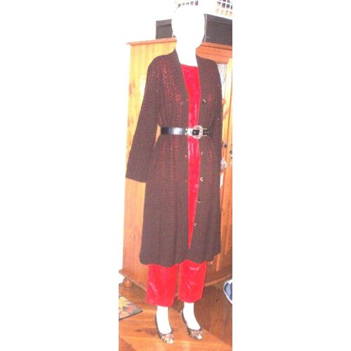 Manteau Long Neuf Fait Main Au Crochet En Laine