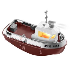 Bateau Rc Mini S820 1/32 2.4g Avec Lumières Led, Double Moteur, Télécommande Étanche Rescue 1008, Modèles De Véhicules Électriques Sans Fil, Jouets Pour Enfants-Générique