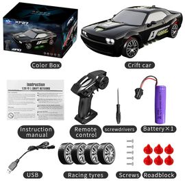 Kfplan Kf27 Rtr 1/120 2.4g 4wd Voiture Rc Drift Avec Éclairage Led Sur Route Modèles De Véhicules De Course À Proportions Complets Jouets-Générique