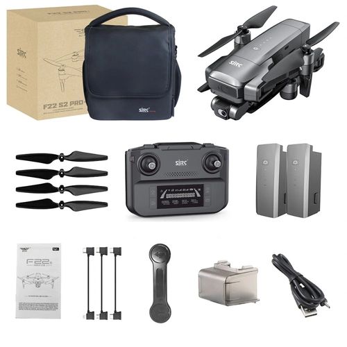 Sjrc F22 S2 Pro+ Gps 6km 5g Répéteur Usb Digital Fpv Avec Caméra 4k Hd Eis, Cardan À 2 Axes, Évitement D'obstacles, Flux Optique, Moteur Brushless, Drone Quadcopter Pliable Rc Rtf