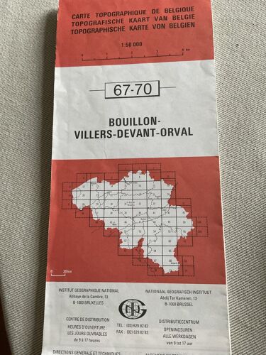 Carte Topographique De Belgique : 67-70