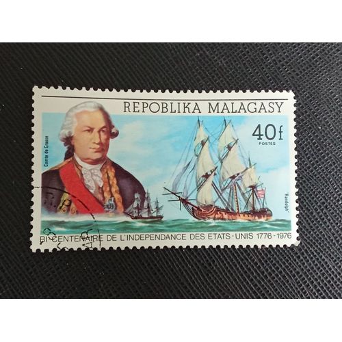 Timbre Madagascar Y T 560 Comte De Grasse ; Frégate Française « Randolph » 1975 (091209 )