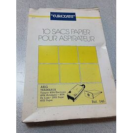 10 sacs sac aspirateur papier poussière eurexam ref 046 aeg traîneaux traîneau vampyr 4004 electronic automatic de luxe super 2002 4002