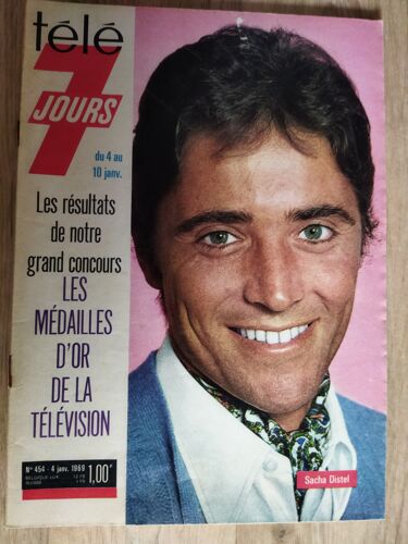 Télé 7 Jours 454 Sacha Distel Brigitte Bardot David Janssen Le Fugitif Marcel Pagnol