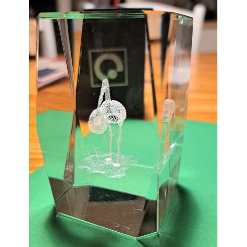 Bloc cristal gravure laser
