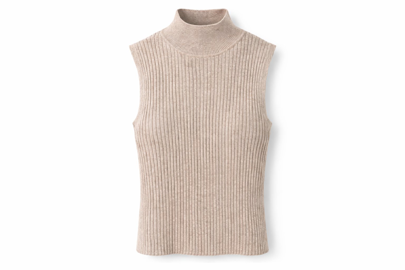 Débardeur Beige/Marron Clair À Col Roulé Cache Cache Taille S/36