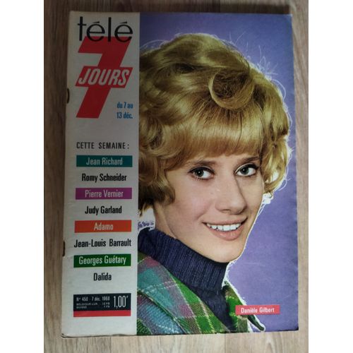 Télé 7 Jours 450 Danièle Gibert Jacques Dutronc Robert Hirsch Jacqueline Huet