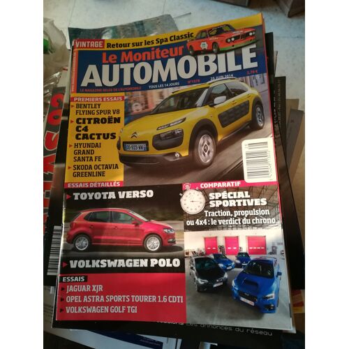 Le Moniteur 1578 De 2014 C4 Cactus,Skoda Octavia Greenline,Bentley Flying Spur V8,Polo 1.2 Tsi,1.0 75,Opel Astra Sports Tourer 1.6 Cdti,Toyota Verso 1.6 D4d,Golf 1.4 Tgi,Jaguar Xjr,Subaru Wrx Sti,Bmw