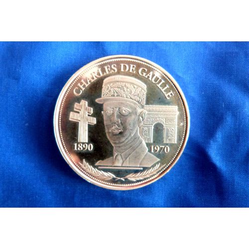 Médaille De Charles De Gaulle - La Monnaie De Paris - 4 Cm - Argenté