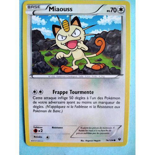 Carte Pokémon N° 052 Miaouss