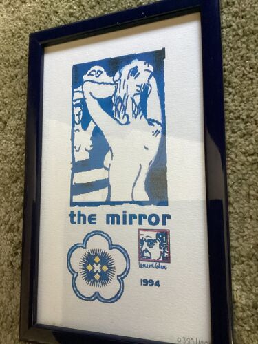 Leonard Cohen The Mirror 1994 Rare Reproduction Édition Limitée 1000 Ex 383/1000