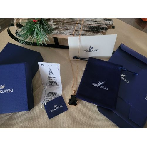 Collier Ours Noir Marque Swarovski